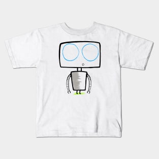 kawaii - cute robot doodle – Robotoh – Surprised Kids T-Shirt